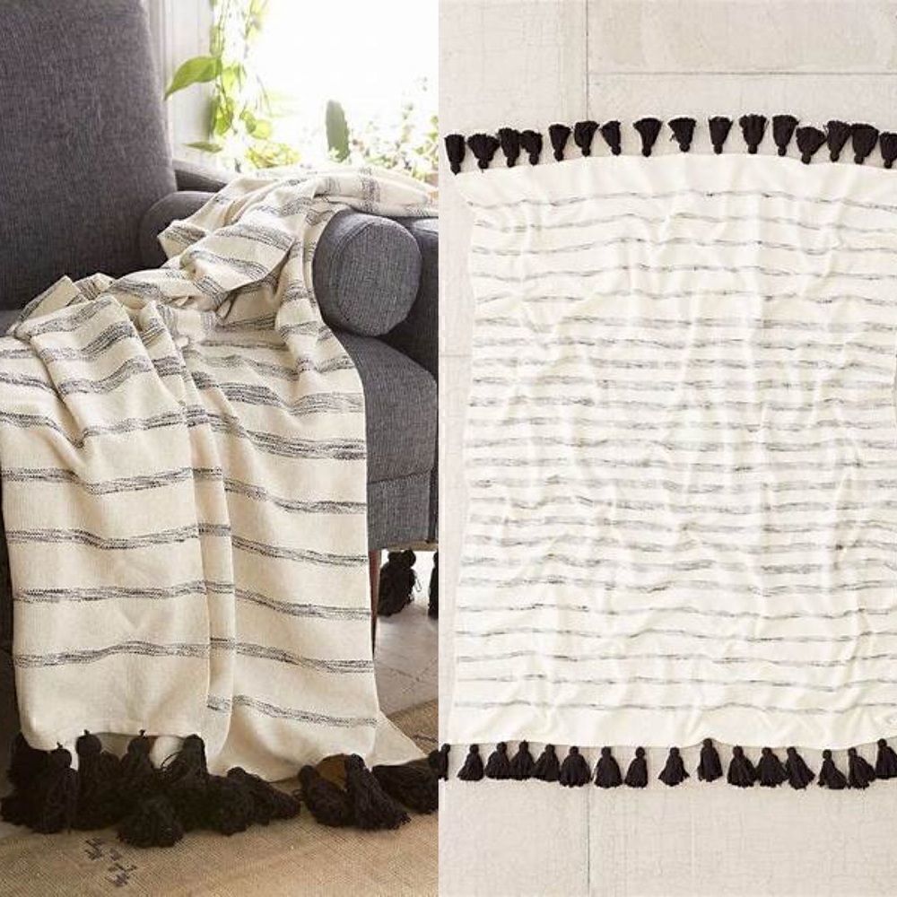 Urban Outfitters- 4040 Locust Slidell Throw Blanket,Size 50”x60” (127cm x 152cm)